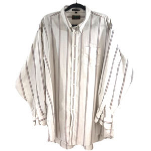 Camden Men’s Button Down Long Sleeve Shirt Single Needle Tailored Sz 19-36 Big